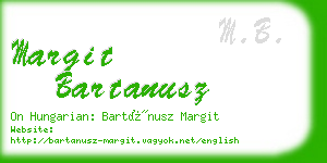 margit bartanusz business card